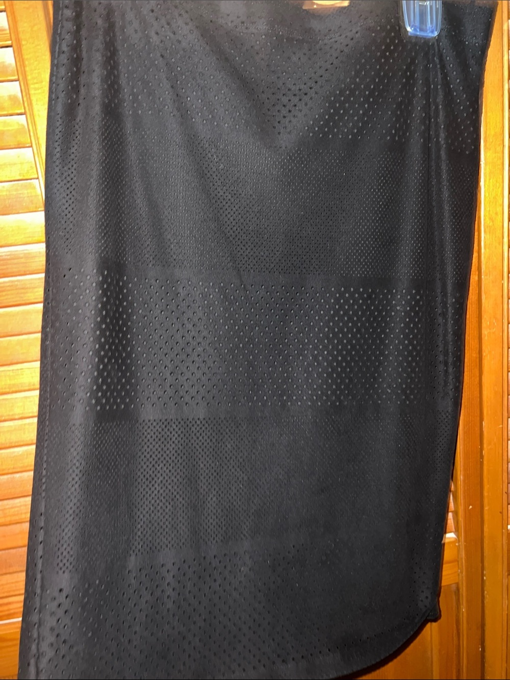 Democracy Black Perforated Pencil Skirt